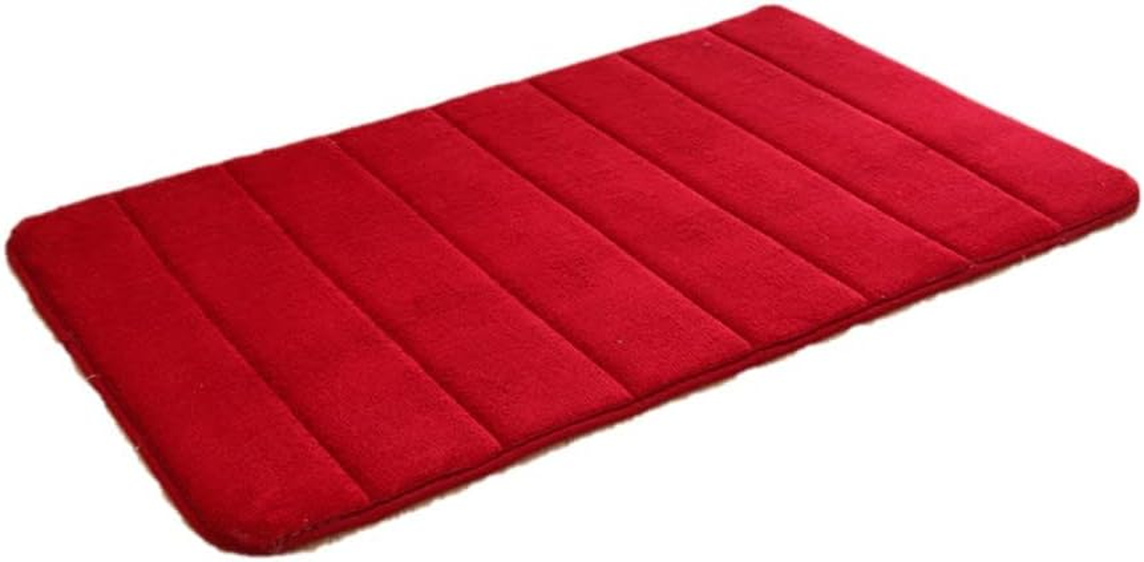 2X Red Non-Slip Bedroom Floor Tub Rug Memory Foam Bath Mat Bathroom Pad Soft Absorbent