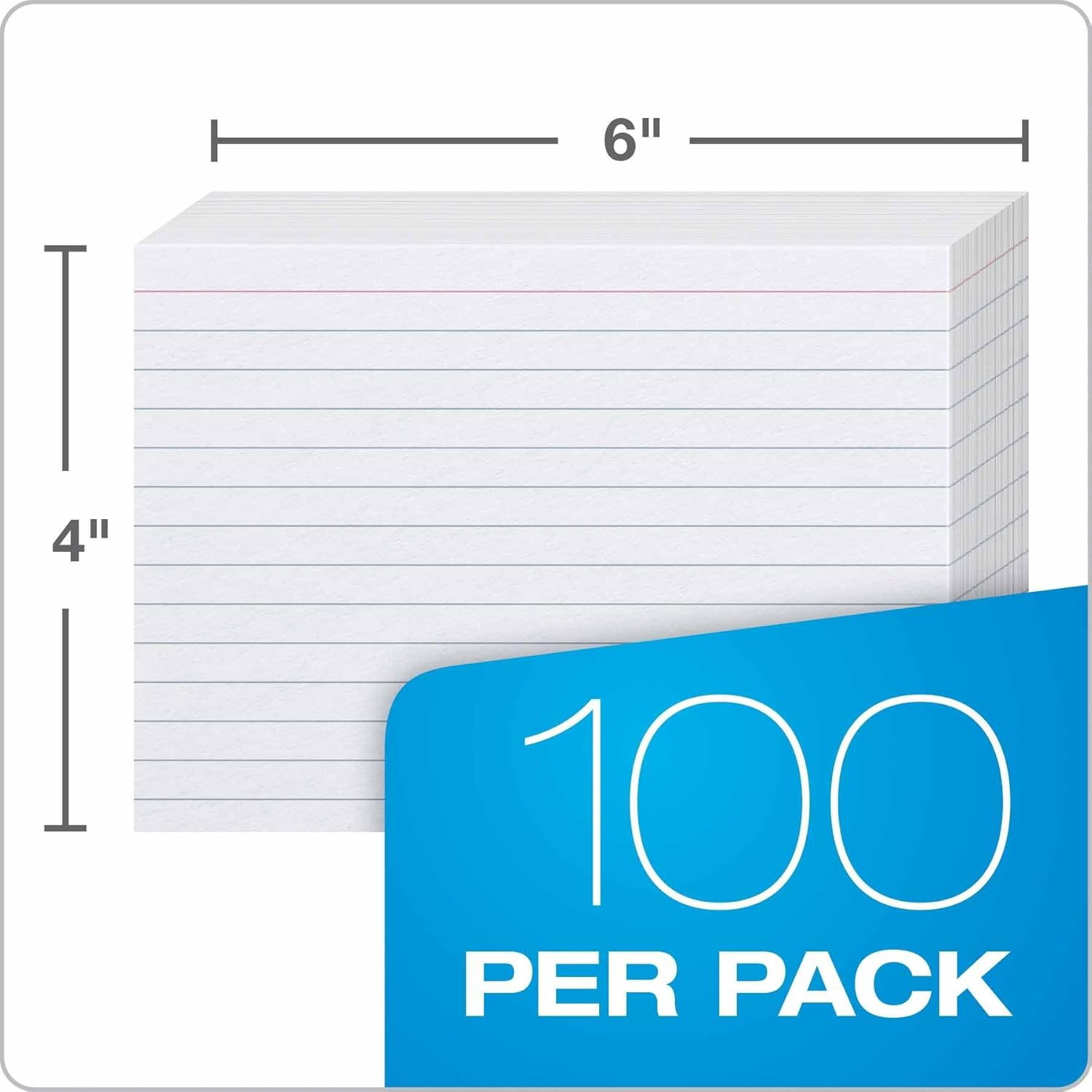 Oxford 41 (1000 PK) Ruled Index Cards, 4" X 6", White, 1,000 Cards (10 Packs of 100) (41) image number 4
