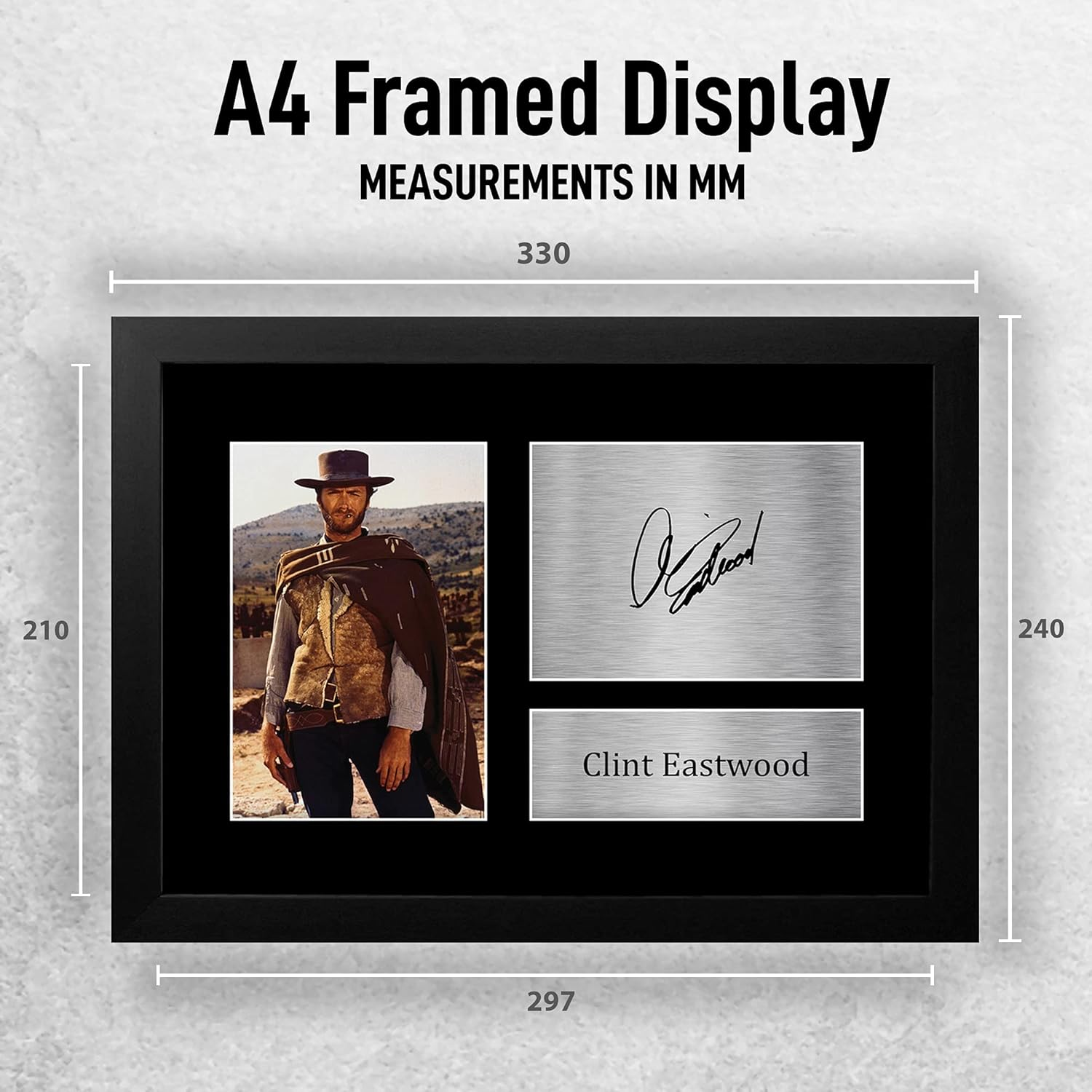 HWC Trading FRAMED Clint Eastwood Gift Signed A4 Printed Autograph the Good, the Bad & the Ugly Gifts Print Photo Picture Display image number 5