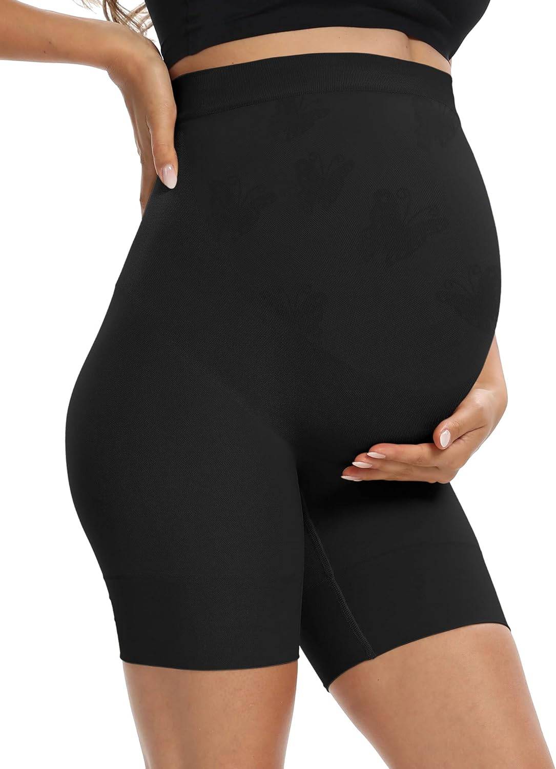 XNHAN Secret Fit Shaper Panty - Seamless Maternity Shapewear for Dress, Belly Support, Prevent Thigh Chaffing, S-XXXL