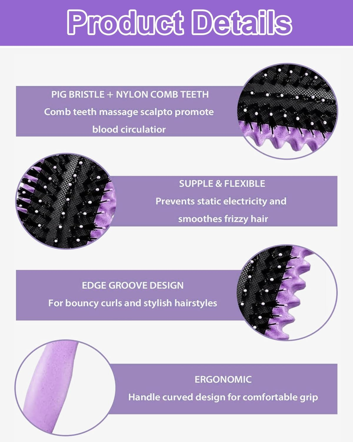 BPTRKOM 1 X Professional Detangling Brush with Spiral Springs - for Curls and Long Hair - for Women/Men - Lime Green Design - Hair Care Special Brush with Lubricating Effect (Green: Rounded Corners)