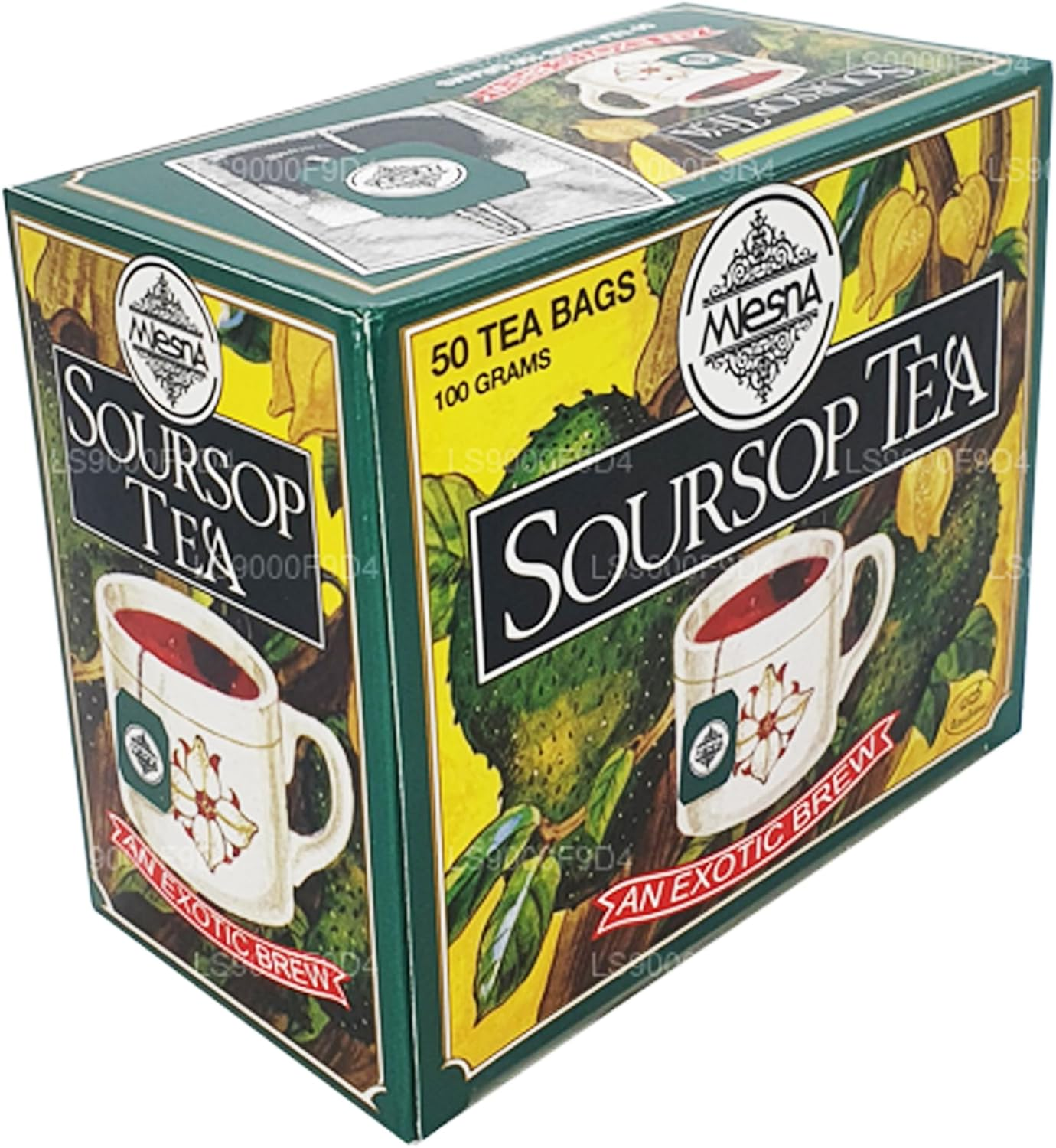 Mlesna Pure Ceylon Soursop Black Tea, 50 Tea Bags, 100G Box image number 3