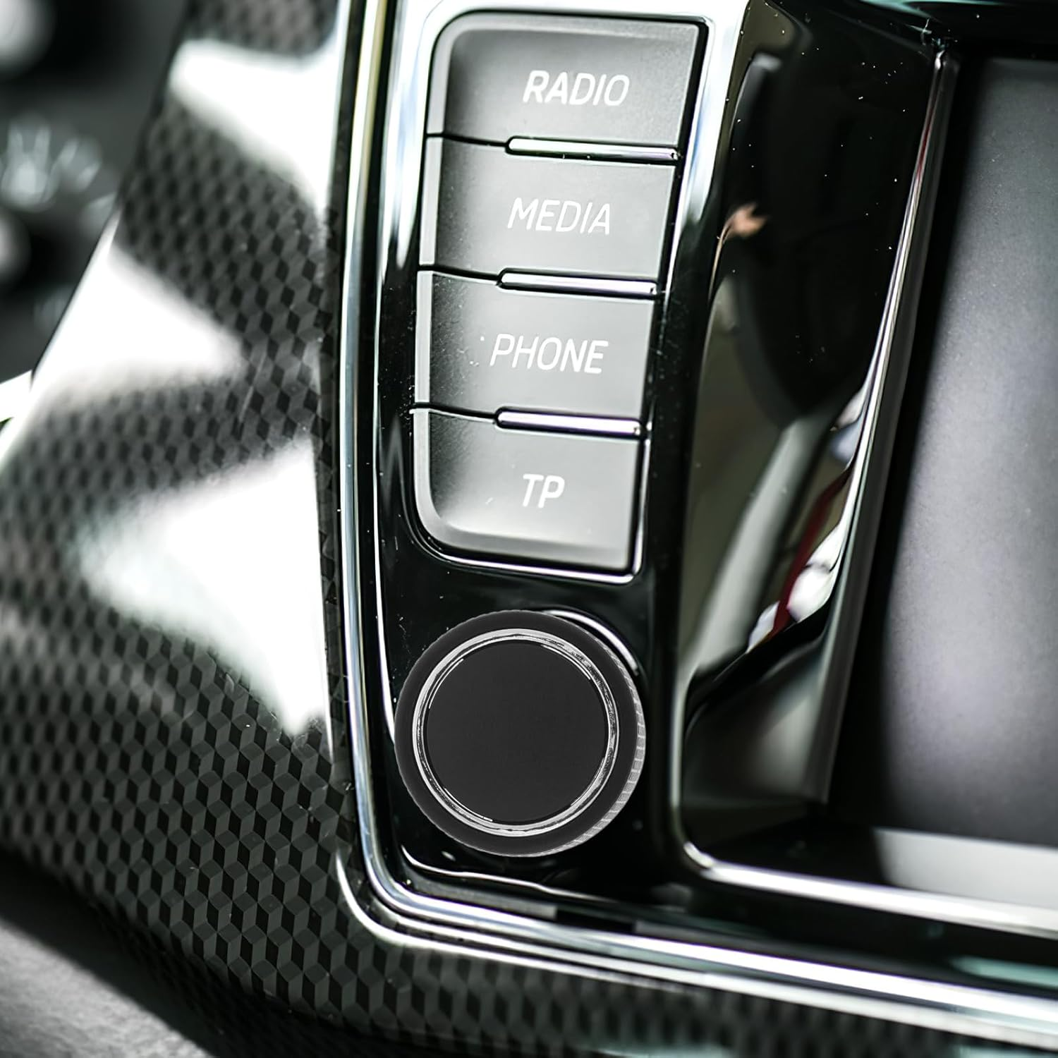 Happyyami Universal Car Audio Volume Control Knob Compatible with Cadillac, and 22912547 Rotary Radio Knob Button Cover for Rear Radio Replacement for 2007-2014 Models image number 5