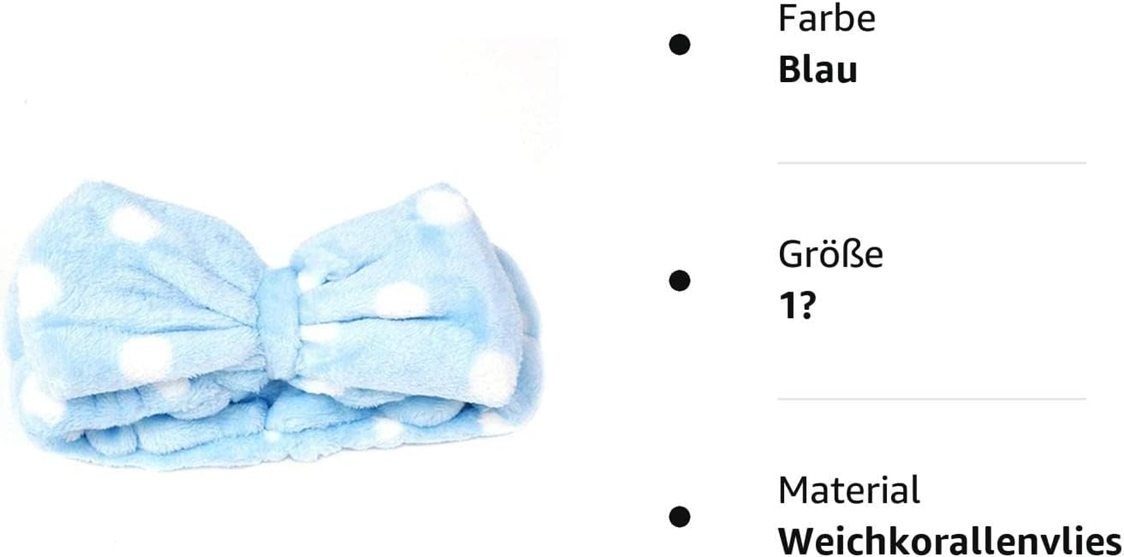1Pc Blue Face Wash Hairband Women Bow Makeup Cosmetic Elastic Headband New Released Reliabl，Hair Care