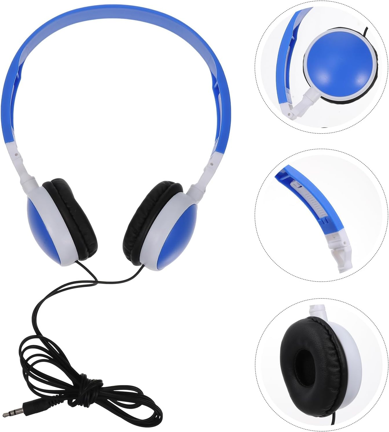 OKUMEYR Wired Headphones Foldable over Ear Headset Clear Stereo Sound for School Travel Home with Bumping Bass and Comfortable Fit image number 6