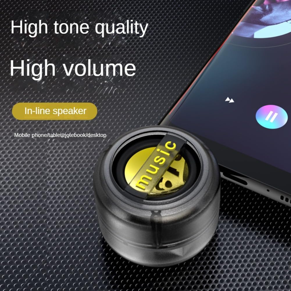 Jindanju Portable Mini Speaker Universal 3.5Mm Sound Box Mobile Phone Speaker Amplifier External Wired Speakers Transparent image number 6