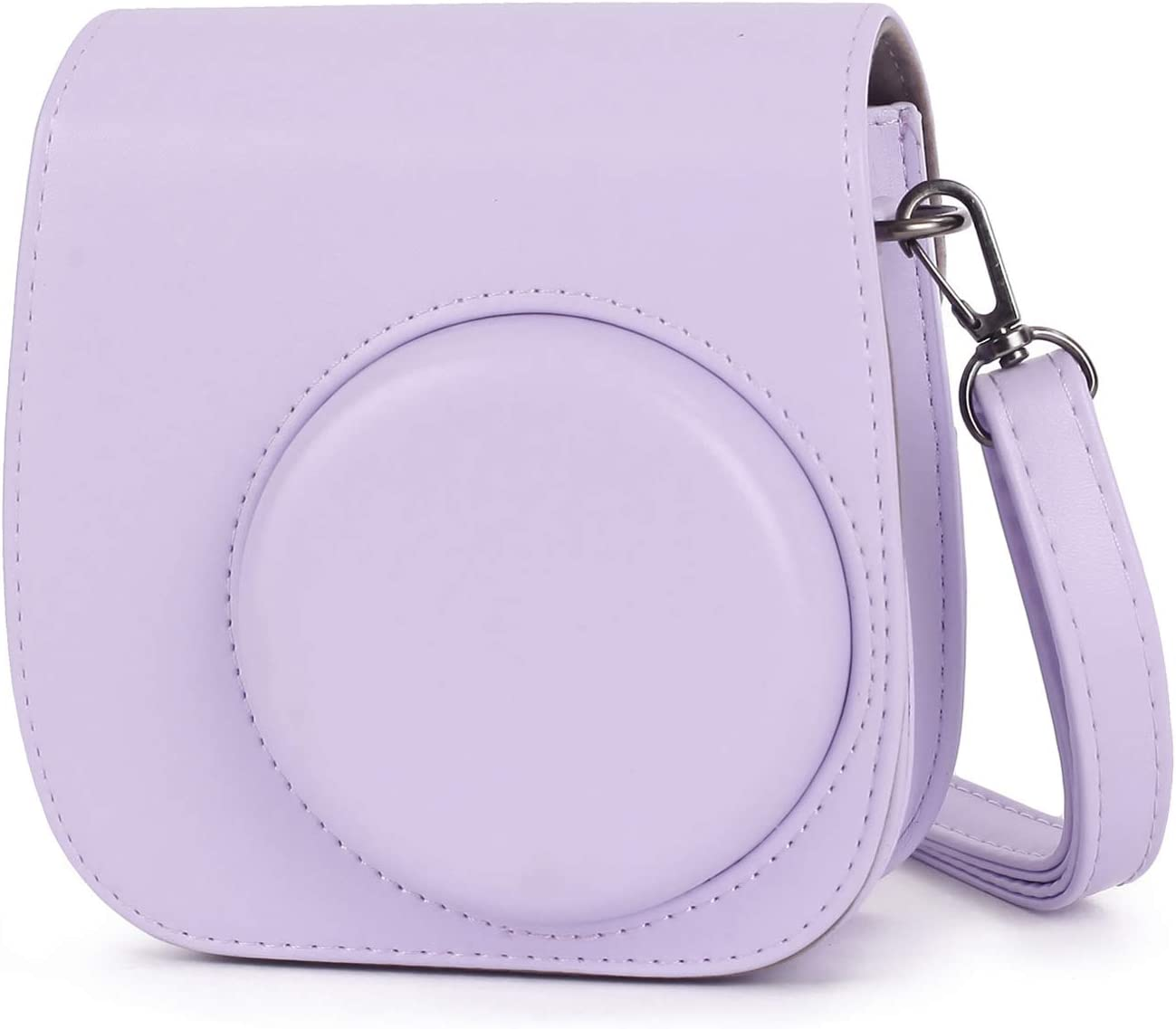 Phetium Instant Camera Case Compatible with Fujifilm Instax Mini 11,PU Leather Bag with Pocket and Adjustable Shoulder Strap (Lilac Purple) image number 6