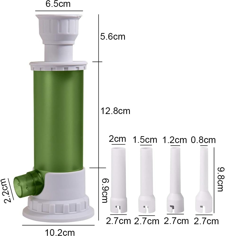 MTSDM Manual Sausage Stuffer, Kitchen Homemade Sausage Machine with 4 Stuffing Tubes, Vertical Sausage Maker Fast Meat Stuffer Sausage Filling Fast Salami Syringe for Household Commercial Use image number 2