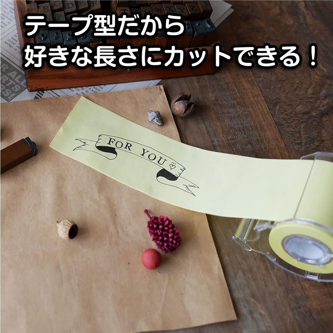 Yamato NOR-50CH-1 Sticky Notes, Notes, Roll Tape, with Cutter, Recycled Paper, Yellow, 2.0 Inches (50 Mm) X 32.8 Ft (10 M) image number 3