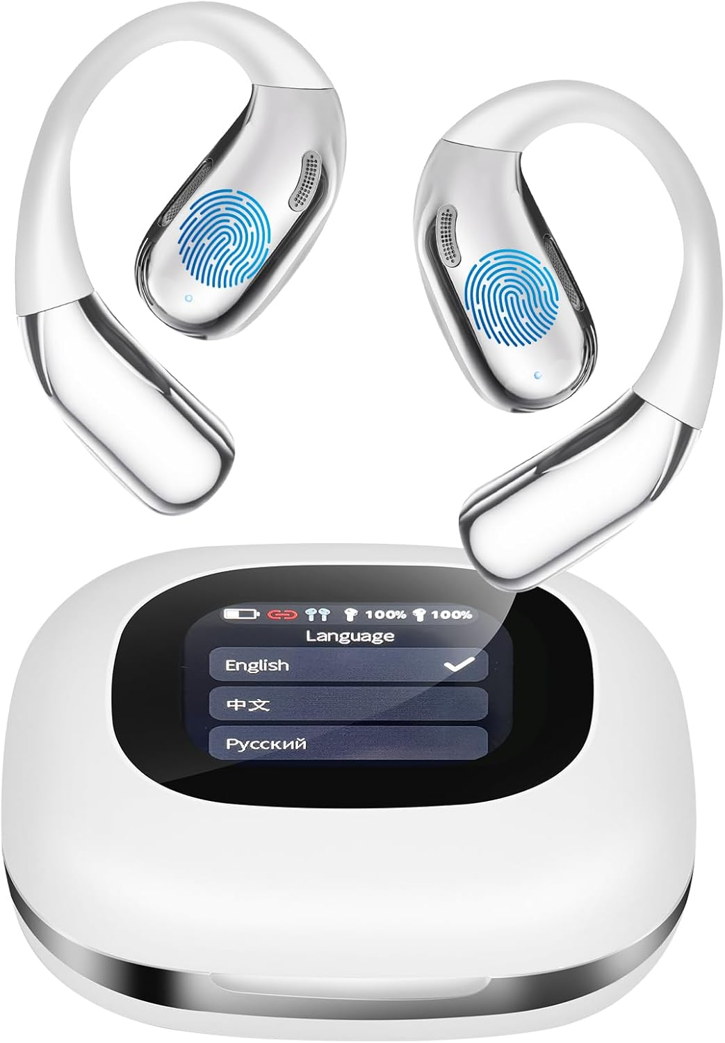 AI Translation Earbuds Real Time, 3-In-1 Translator Earbuds 164 Foreign Languages & Accents, Audifonos Traductores Ingl&eacute;s Espa&ntilde;ol,Open Ear Wireless Headphones with Charging Case Fit Ios & Android