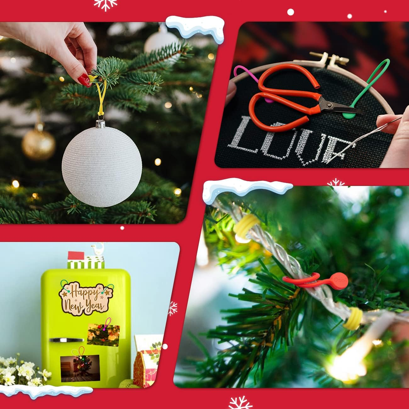 SMART&COOL Reusable Silicone Magnetic Cable Ties for Bundling and Organizing, Holding Stuff, Book Markers, Fridge Magnets, Assorted Color, 7.16'' (10-Pack,Orange) image number 4