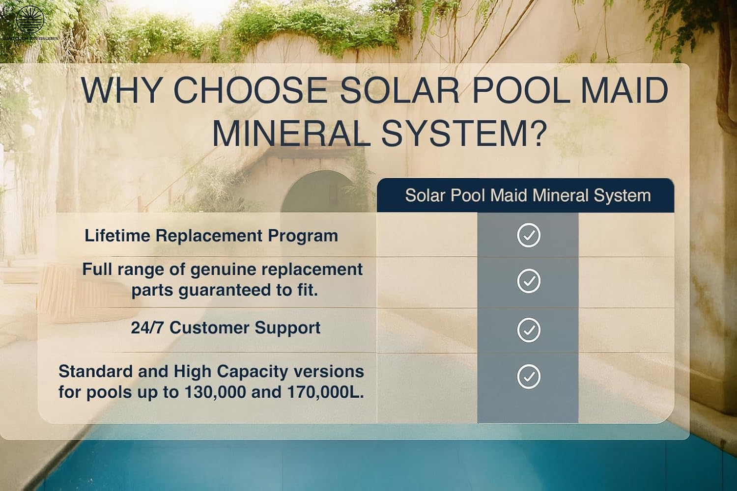 Solar Pool Maid Mineral System - Pool Cleaner, Solar-Powered Floating Mineral Accessory for Water Balance, Use up to 85% Less Chemicals, for Pools up to 133,000 Litres, Lifetime Replacement Program image number 4
