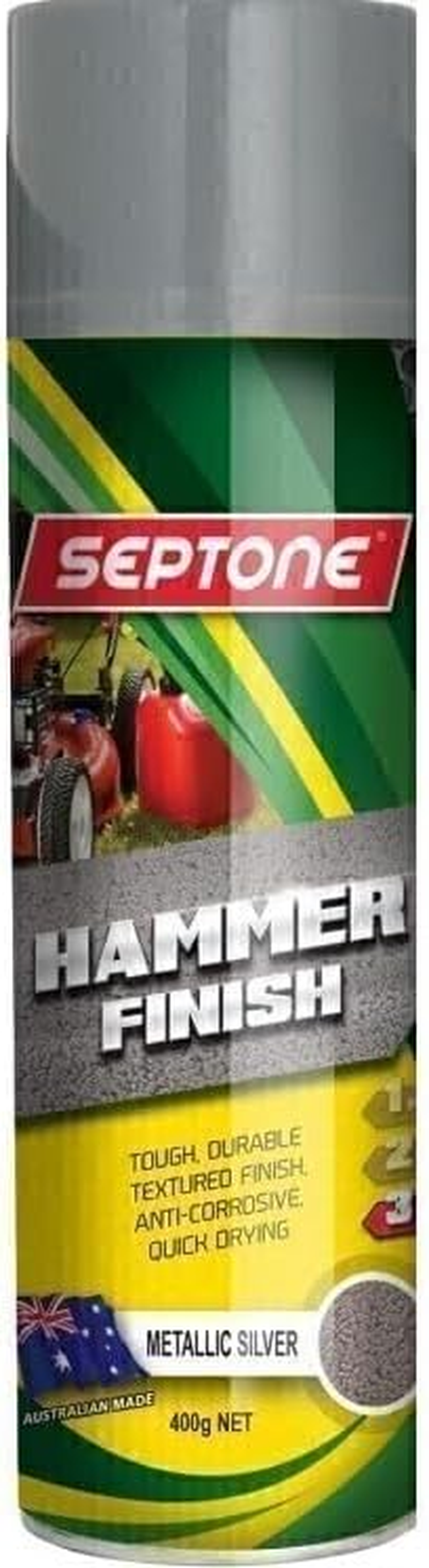 Septone Aerosol Hammer Finish, Metallic Silver, 400 G