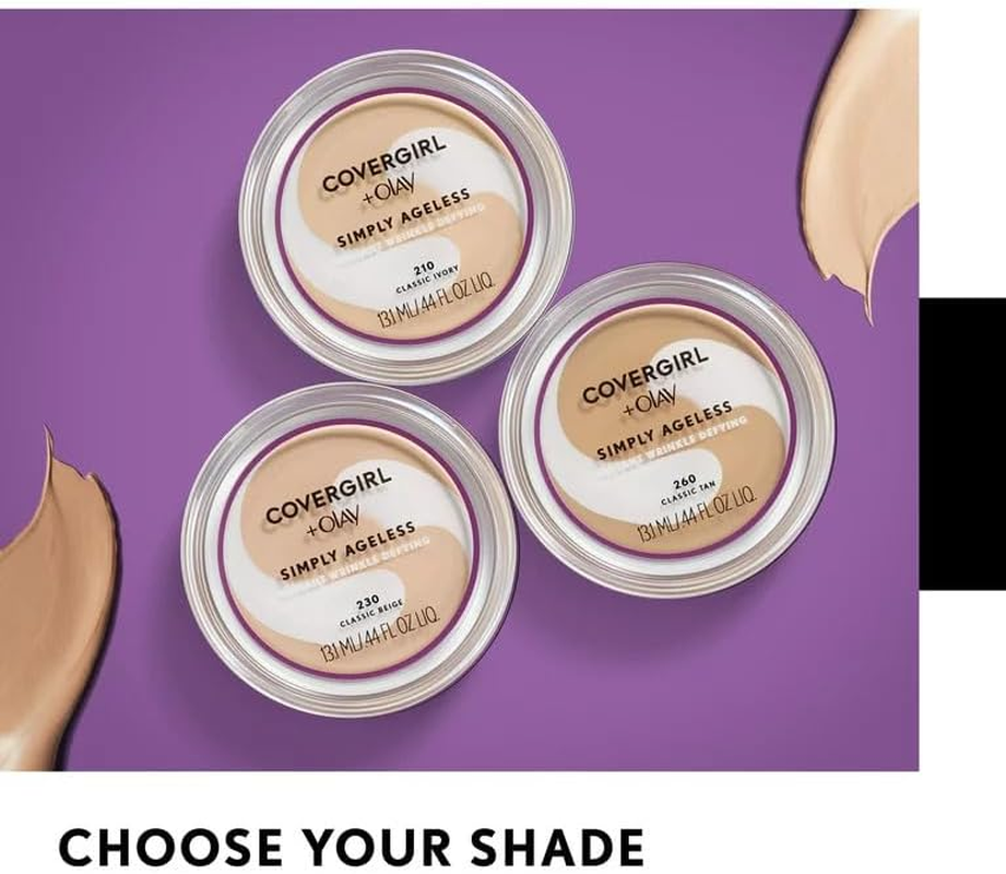 Covergirl Simply Ageless Instant Wrinkle Defying Foundation #245 Warm Beige 12G image number 1