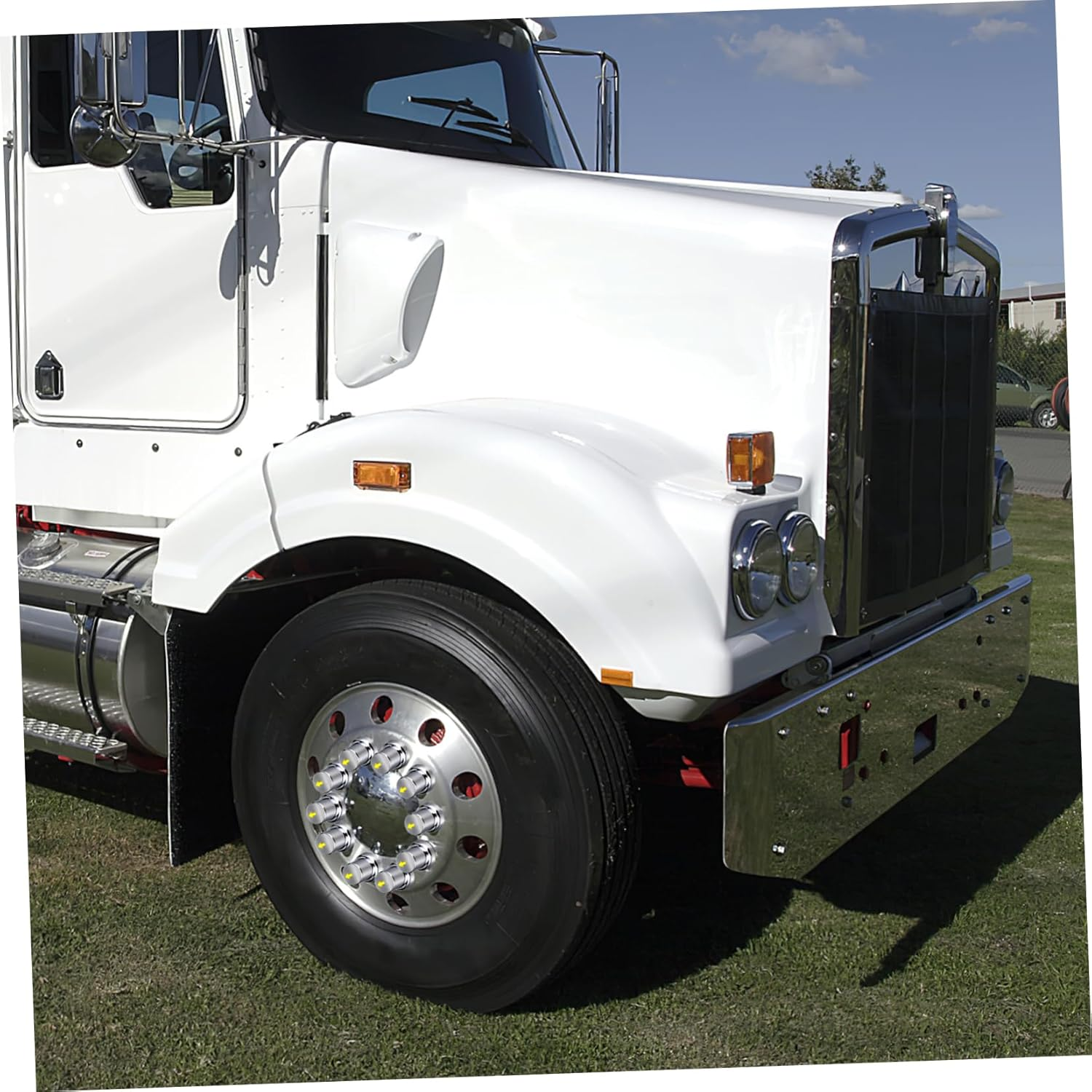 GARVALON 20Pcs Lug Nut Covers Chrome Wheel Nut Protectors for Trucks Fitment Tool image number 2