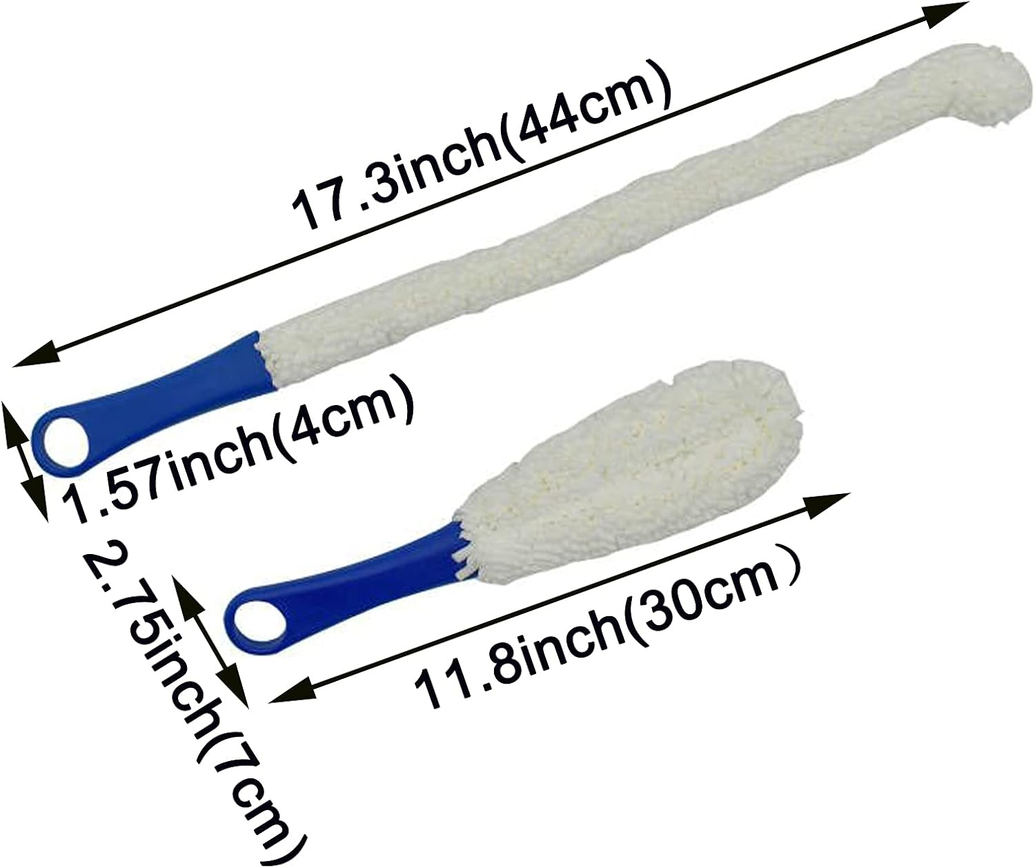 Maydahui 2PCS Wine Bottle Flexible Cleaning Brush for Wine Decanters Goblets Cups Glassware (1 Short +1 Long) image number 1