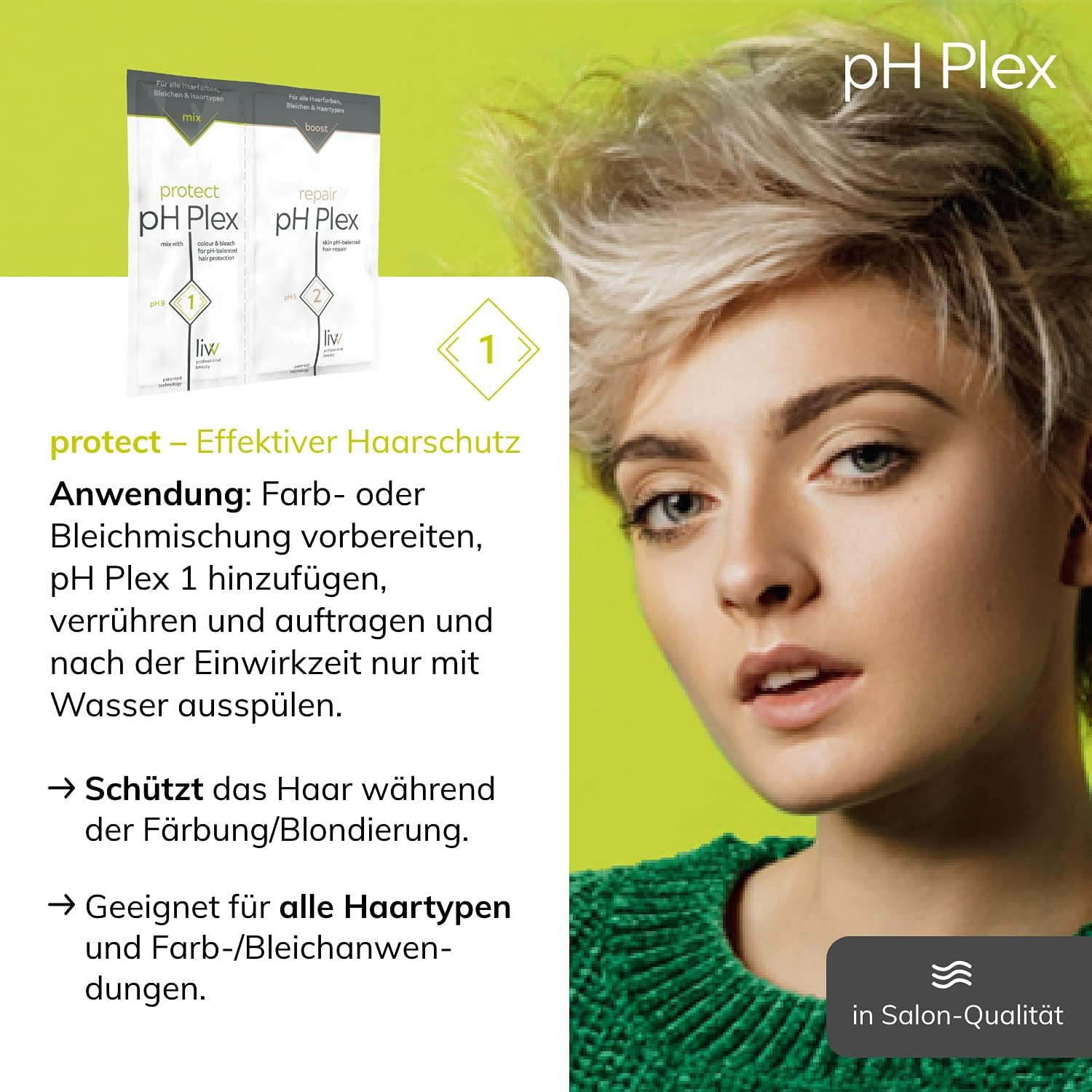Ph Plex 1 Protect & 2 Repair - Hair Care System (10X) for Protection & Repair Colouring, Discolouring & Bleaching Repairs Damaged Hair for All Hair Types for Optimal Hair Feeling image number 5