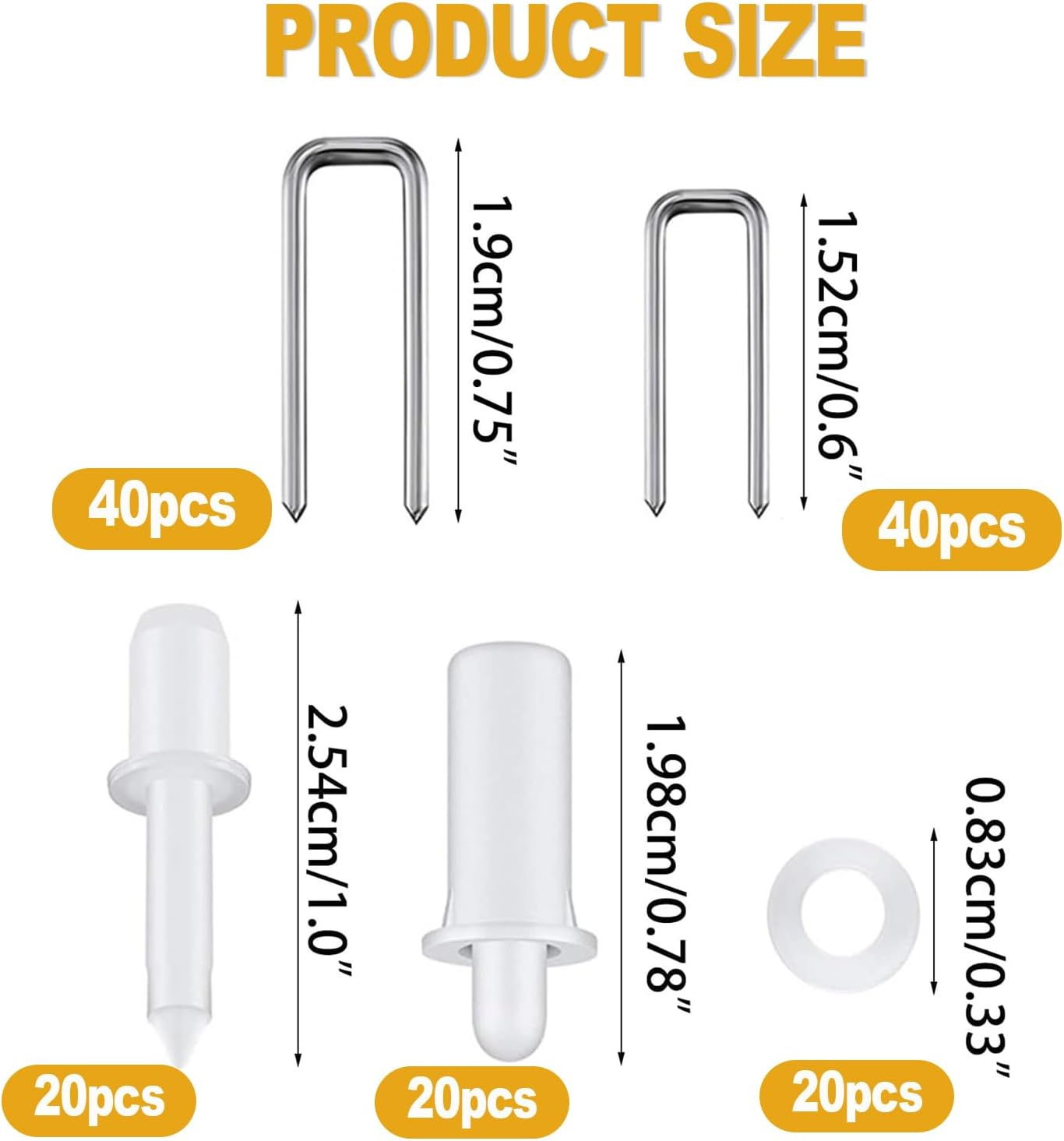 IONPSHG 125 Pcs Louvers Repair Pins Kit with 15 Springs, Plantation Shutter Parts for Movable Blade Repair, Spring Loaded Replacement Pins, Window Tools Supplies image number 4