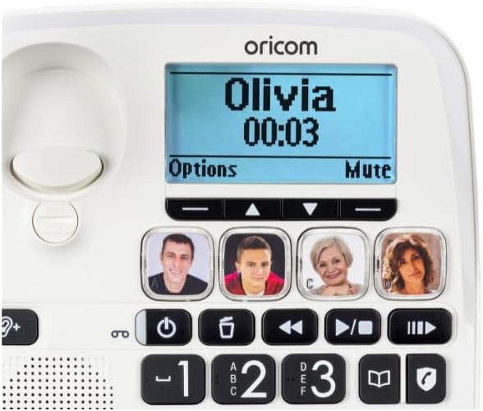 Oricom Care920-1 Amplified Big Button Phone with Cordless Handset - Hearing Aid, T-Coil Compatible, Speaker, Amplified Volume, Loud Ringer, Backlit Display, Talking Digits, Visual Ring Indicator image number 2