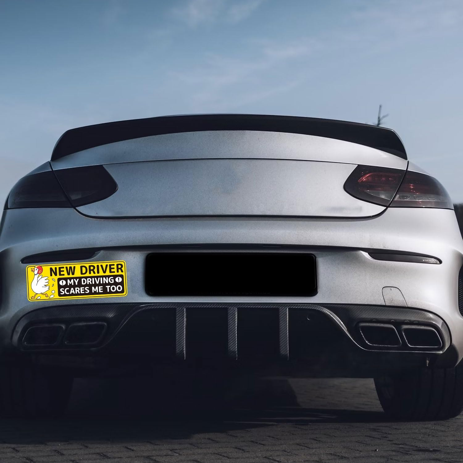 3Pcs New Driver Car Magnet, 9.84X3.54In/25X9Cm Cute Cartoon Goose Student Driver Safety Magnet Reflective Bumper Sticker image number 6