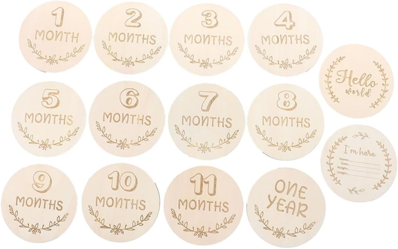 ERINGOGO Pregnancy Monthly Recording Cards Milestone Cards Photography Props for Newborn Journey image number 2