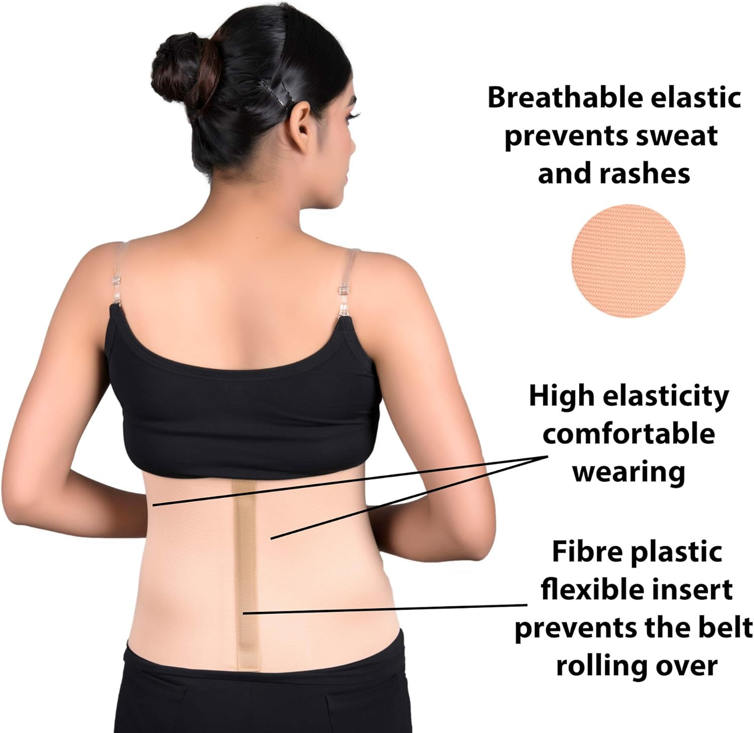 Wonder Care Abdominal Binder for Men and Women/Postpartum Post-Operative Post-Surgery Wrap/Abdomen Navel Umbilical Hernia Support Belt (XL) image number 4