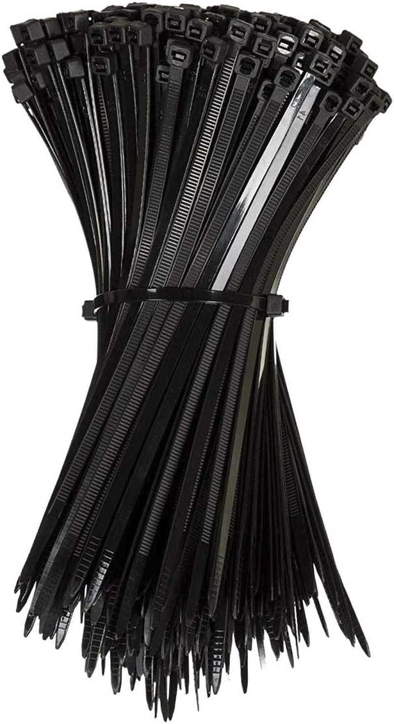 OZSTOCK Cable Ties Zip Ties Nylon UV Stabilised Bulk Black Cable Tie Nylon Zip Ties for Outdoor Use &ndash; Heat & Chemical Resistant Secure Wire, Hose, & DIY Organizing (4.00Mmx200Mm, 200PCS)