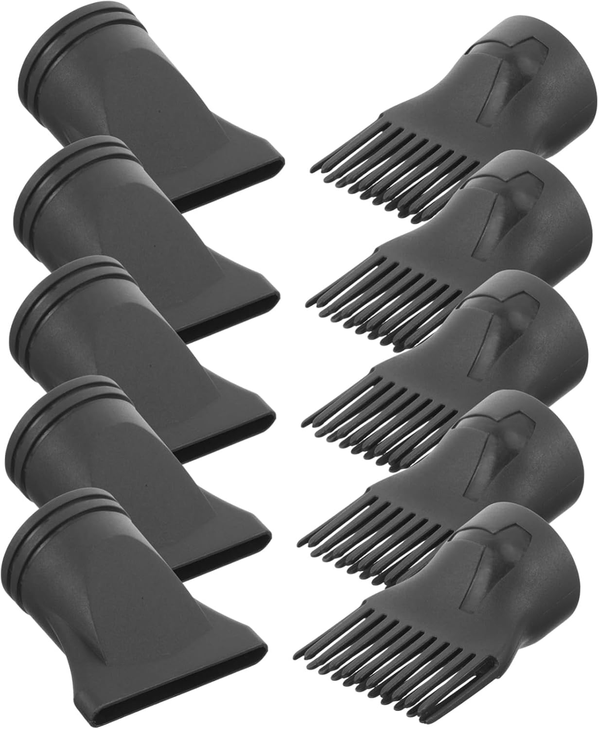 10Pcs Professional Hair Dryer Nozzles and Combs Heat Resistant Narrow Concentrator Styling Attachments for Salon Hair Blow Dryer Suitable for and Drying image number 1