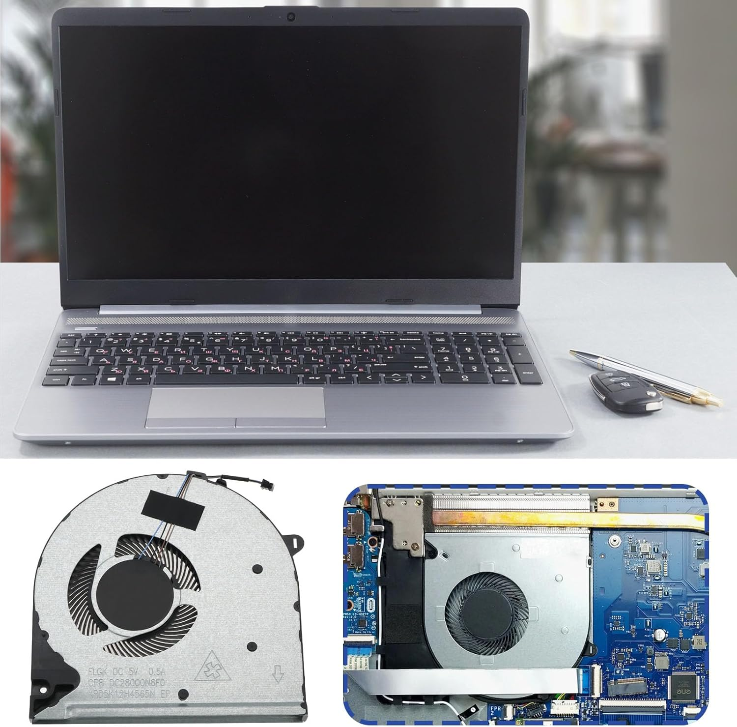 Laptop Cooling Fan Replacement Computer CPU Fan L52034-001 Compatible with HP 250 G8 G9 255 G8 255 G9 image number 3