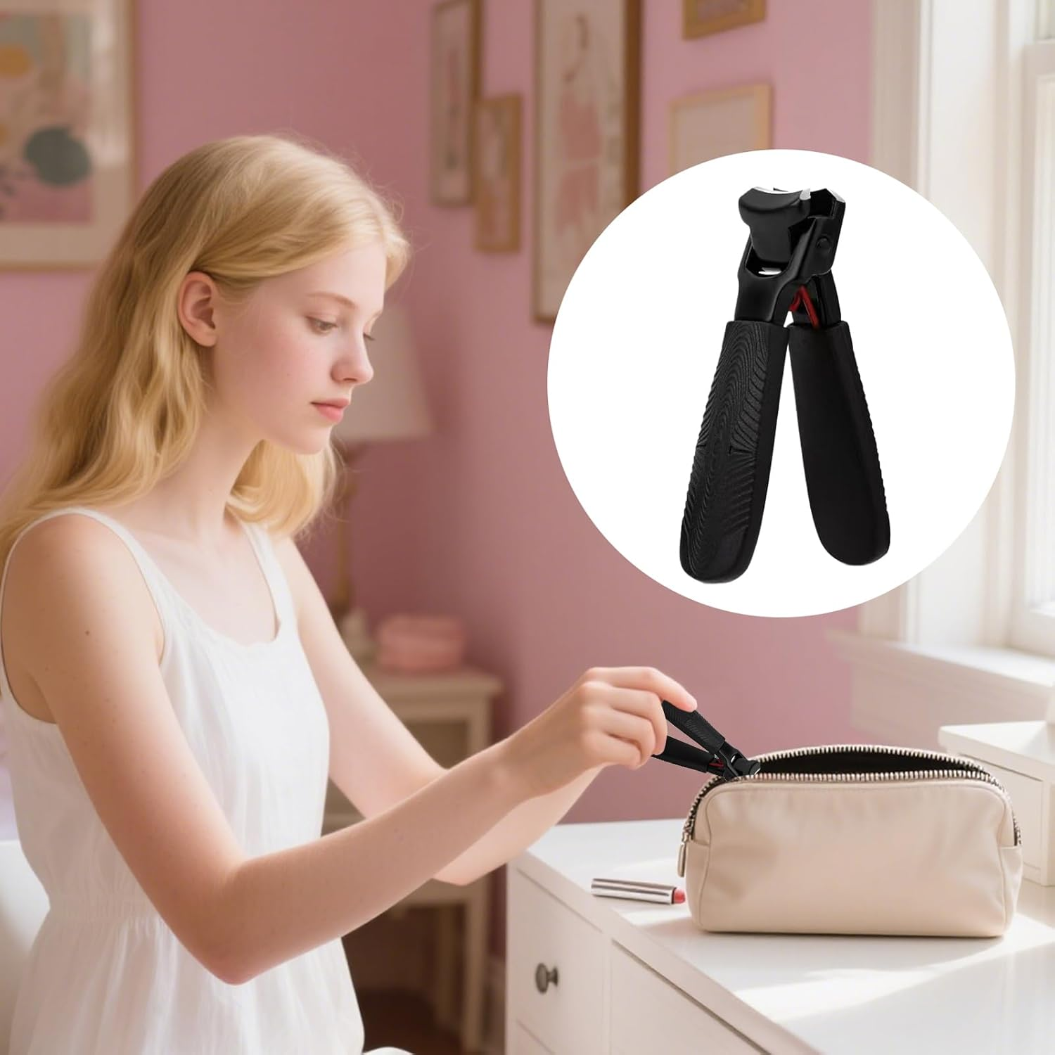 Jsnwernb Toe Nail Clippers - Extra Large Ultra Wide Jaw Opening Toenail Clippers,Stainless Steel Men Women Seniors Adults Toe Foot Nail Cutter Pedicure Travel Home