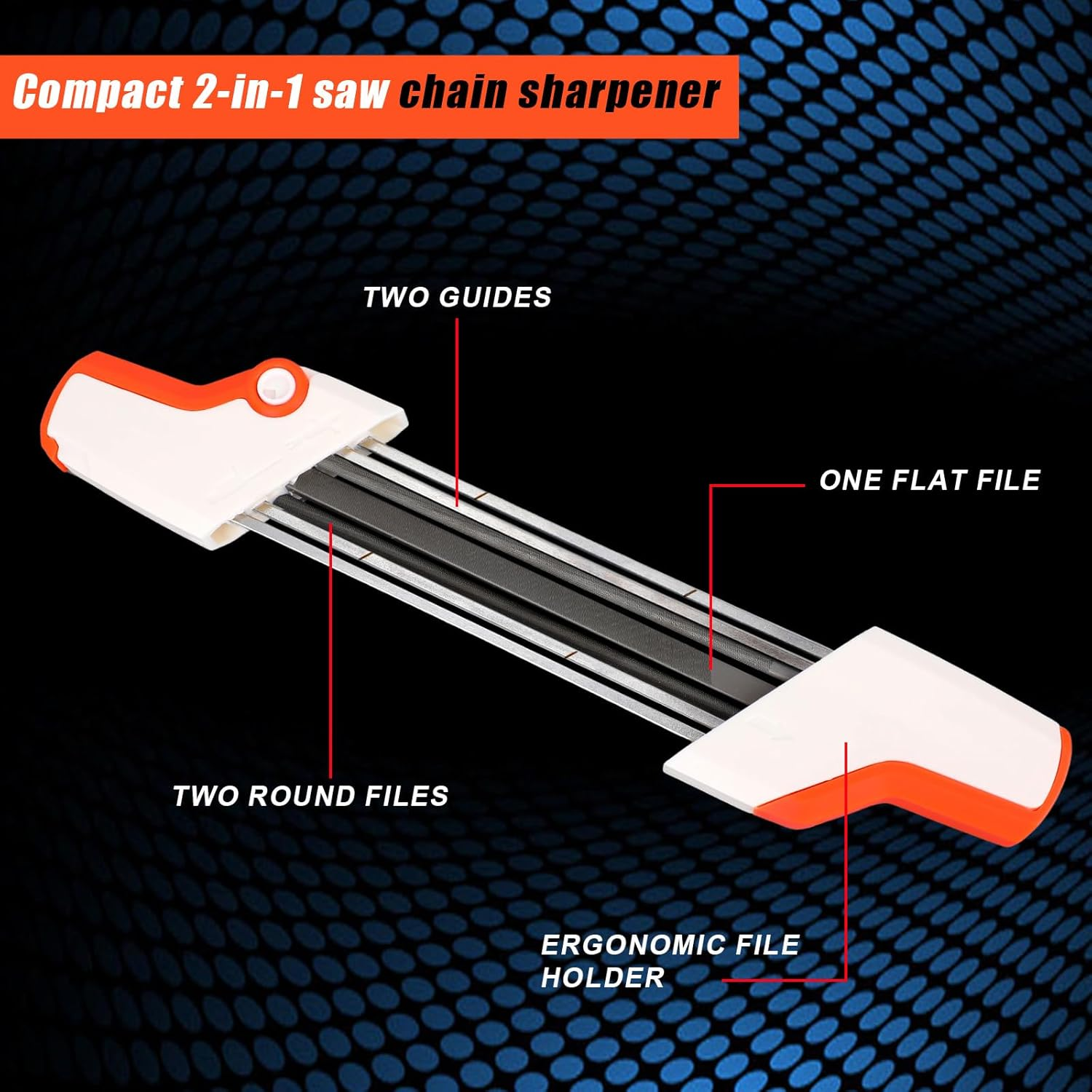 2 in 1 Chainsaw Chain Sharpener for Stihl .325 LP Chain Saw, Easy File Chainsaw Sharpening Tool (3/16" File) image number 1