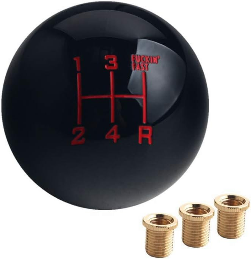 DEWHEL Fing Fast Shift Knob 5 Speed Short Throw Shifter M12X1.25 M10X1.5 M10X1.25 M8X1.25 Black image number 2