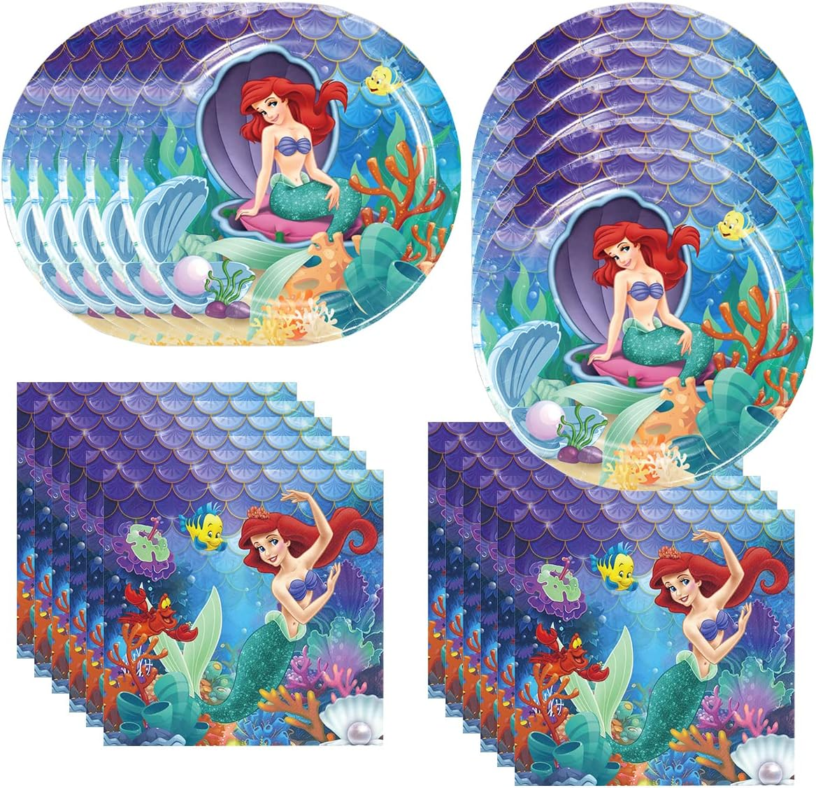 Domidola 40Pcs Frozen Party Supplies Include 20 Plates, 20 Napkins for the Frozen Birthday Party Decoration