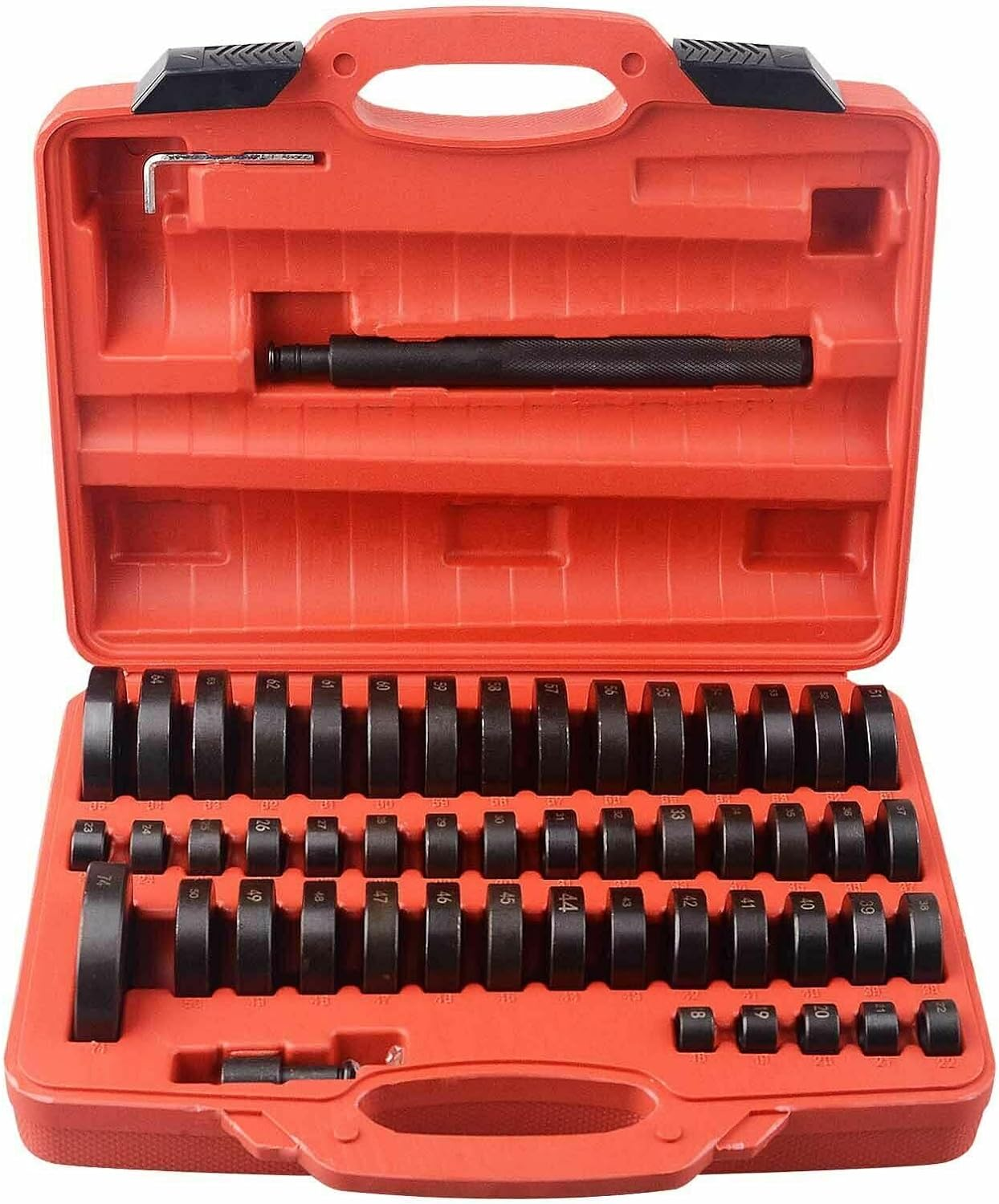 HORUSDY 52-Piece Custom Bushing Driver Set, Bearing and Seal Driver Transmission Bushing Removal Puller Bearing Press Tool Kit for Installing or Removing Wheel Bearings, image number 5