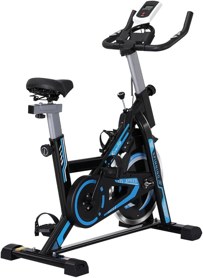 Everfit Exercise Bike, 13KG Spin Bikes Trainer Stationary Flywheel Home Gym Fitness Indoor Cycling Adjustable Resistance Workout Pulse Sensor LCD Display Silent Belt Driven (150Kg Capacity), Black image number 5