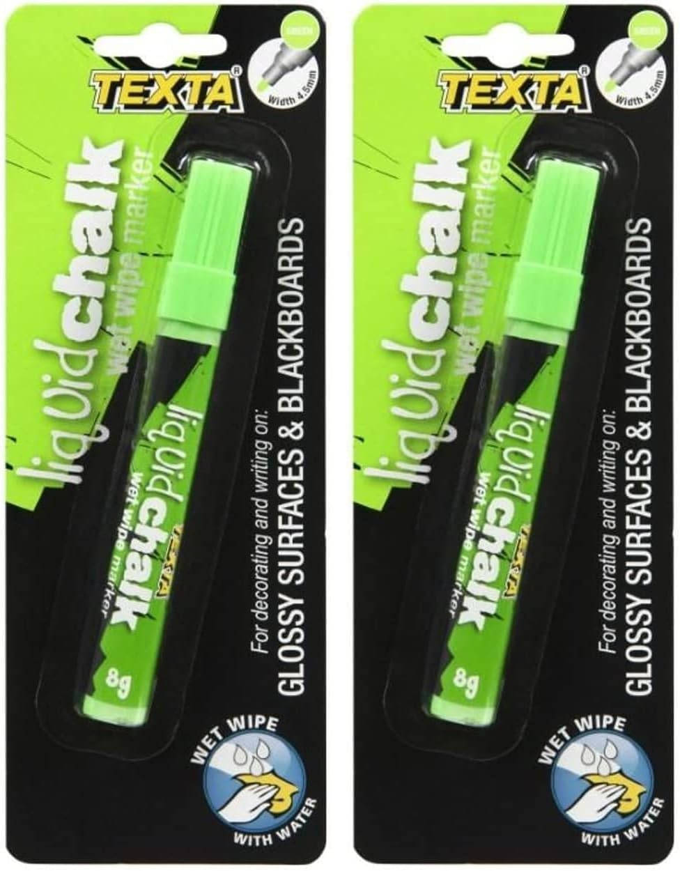 Texta Liquid Chalk Marker Bullet Wet Wipe Yellow image number 6