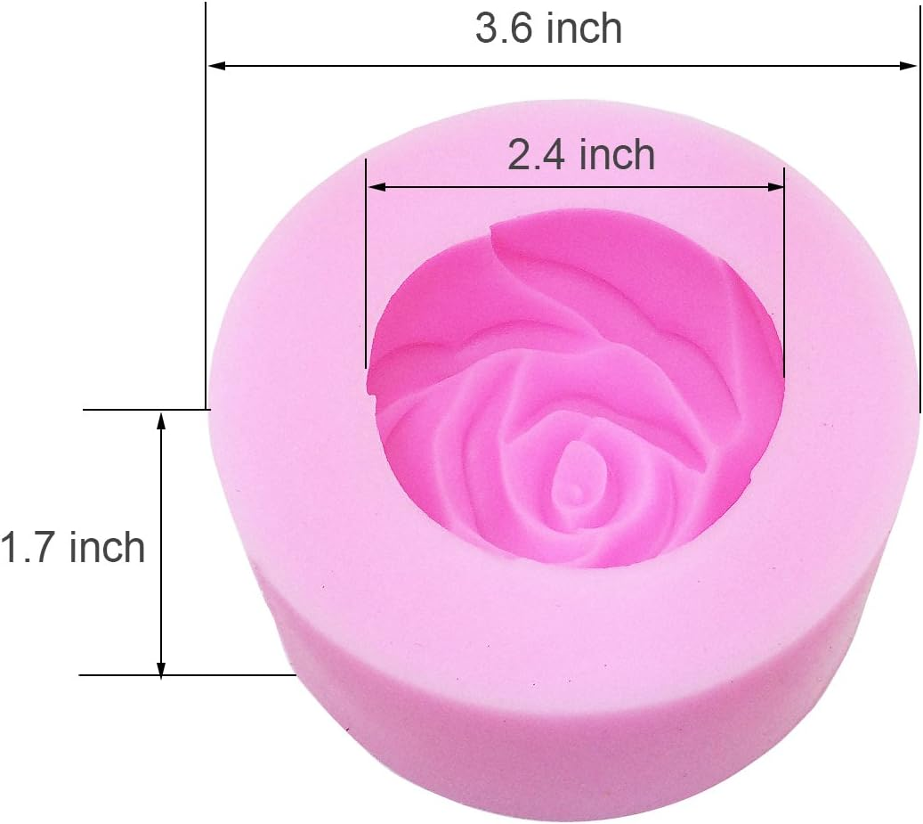Moldfun 3D Rose Candle Mold - 3D Flower Craft Art Silicone Mold for Handmade Soap, Bath Bomb, Lotion Bar, Chocolate, Candle, Crayon, Wax image number 2