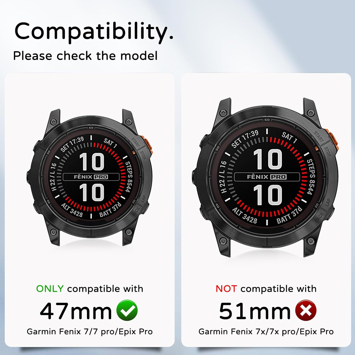 MYSNBKN Protective Case Compatible with Garmin Fenix 7 Pro/Fenix 7/Epix Pro 47 Mm, TPU Protective Cases Shockproof - Transparent Blue image number 5