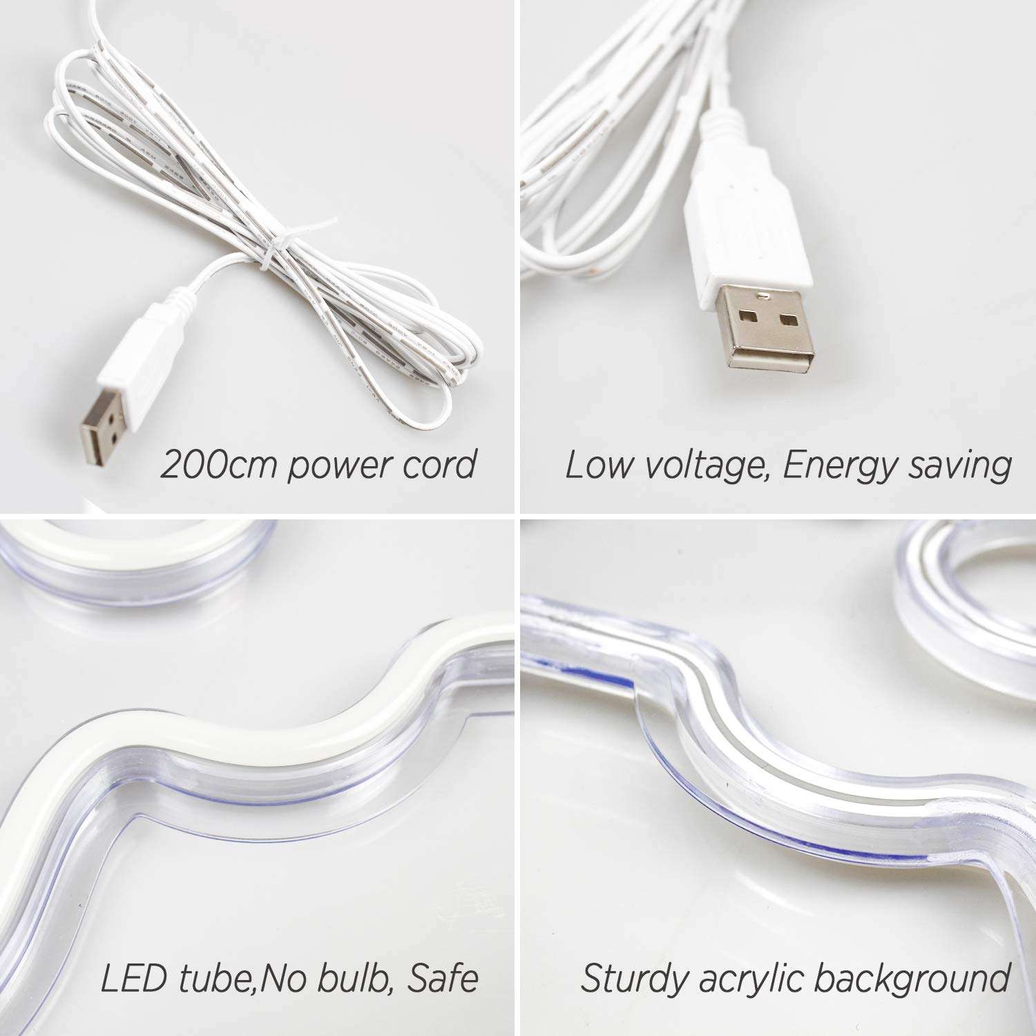 Ineonlife Game Shaped LED Neon Sign for Wall Decor - 16''X 11'' Gamepad Light for Bedroom, Children Gaming Zone, Party image number 1