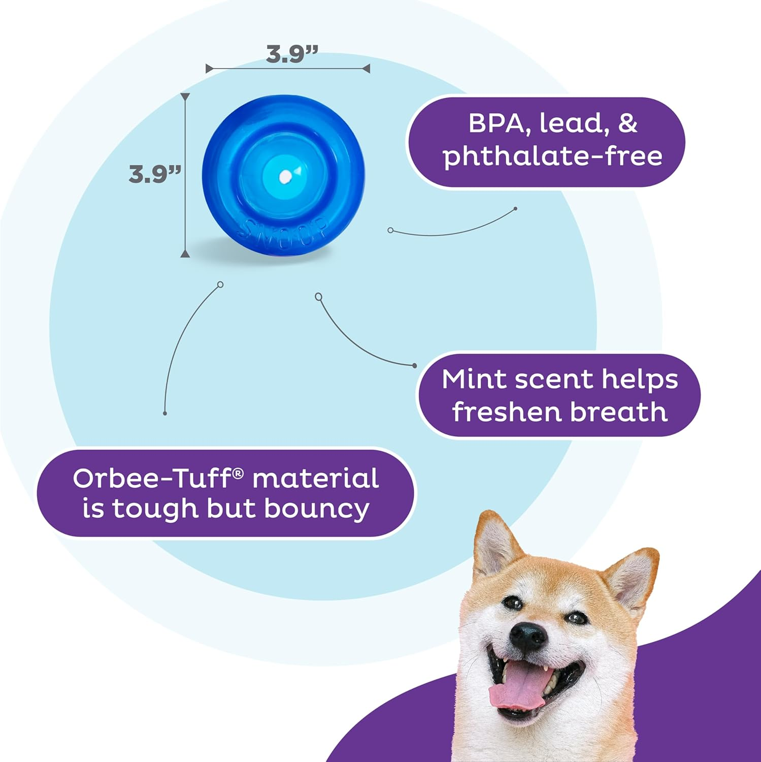 Charming Pet Scruffless Bunny Squeaky Plush Dog Toy, Small - Soft Cuddly Animal - Tough and Durable Squeaky Tug Toy - Green image number 7