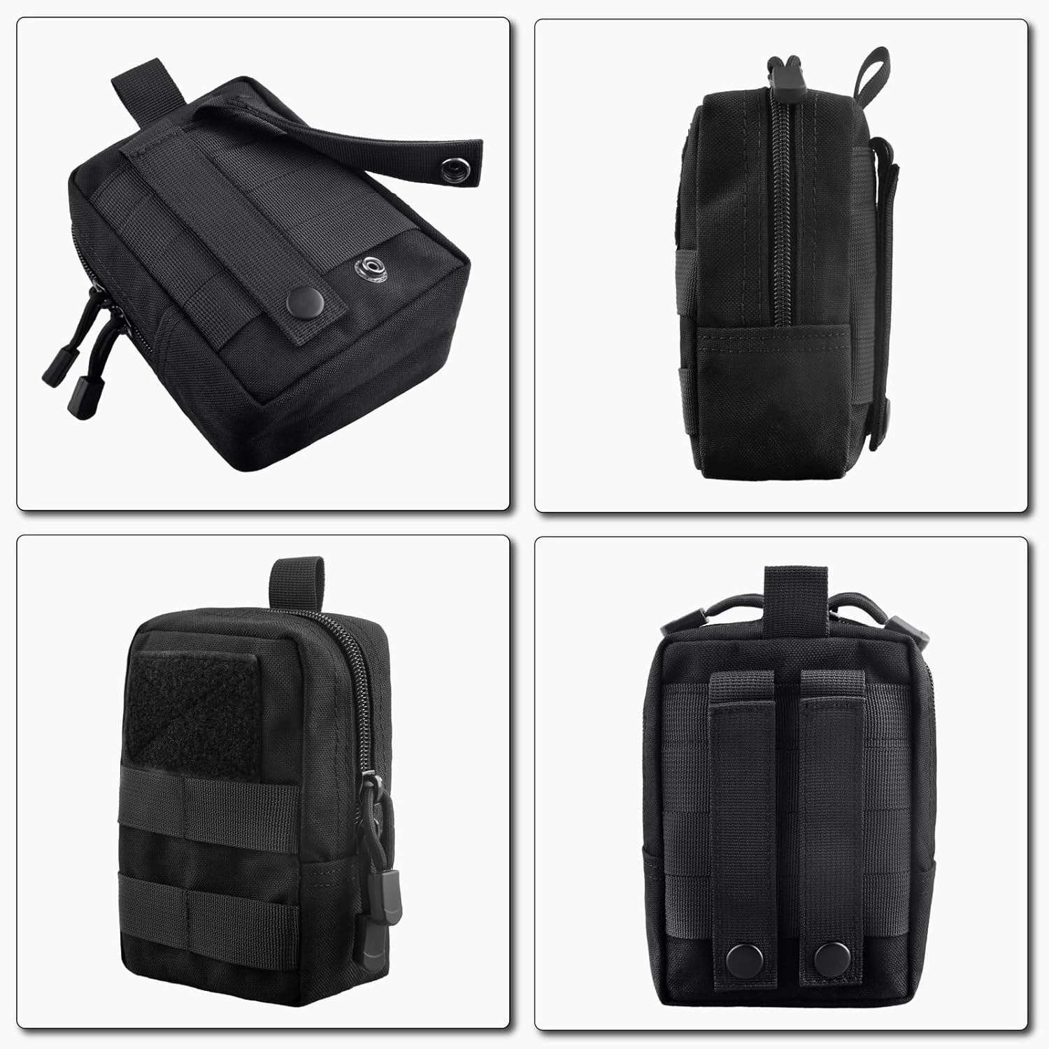 TRIWONDER Tactical Pouch Molle Pouches EDC Utility Pouch Bags Tool Pouch Waist Bag Outdoor Accessory Bag for Military Backpack Storage Bag - 01 Black image number 4