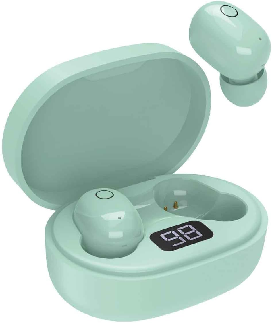 Laser TWS Mini Earbuds with ENC and LED Display Aqua, Wireless, Bluetooth, Charging Case, Battery Level Display image number 5