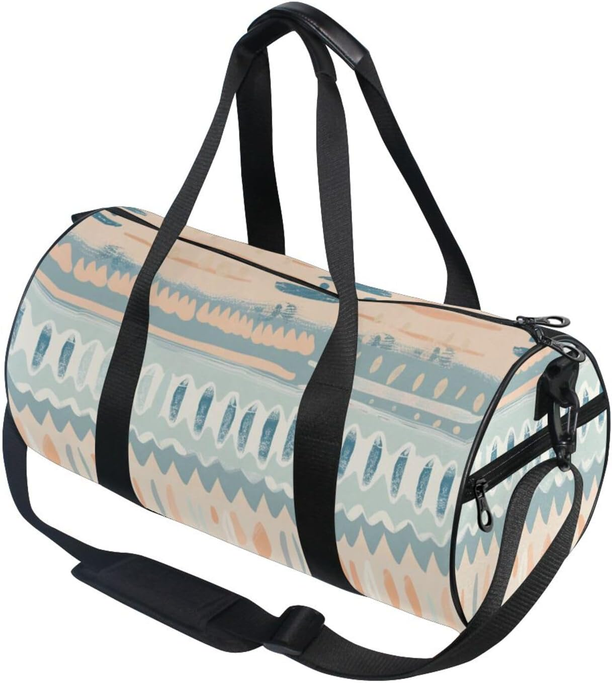 Boho Tribal Pattern Array Travel Tote Bag Travel Weekender Gear Bag Sports Waterproof image number 3