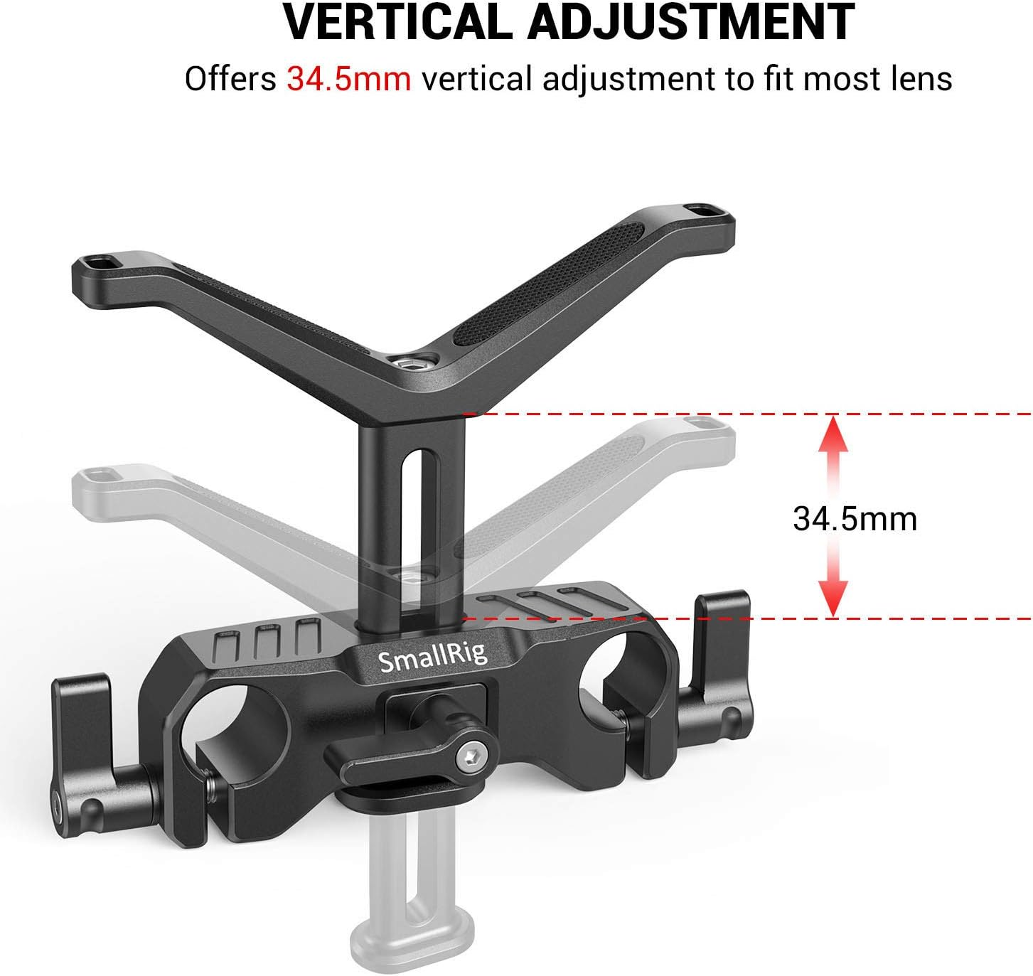 SMALLRIG 15Mm Long Lens Support Bracket Height Adjustable for DSLR Camera Shoulder Rig - BSL2680