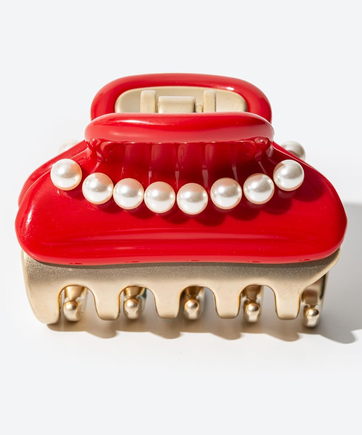 Alexandre De Paris TIMELESS Hair Clip ICC45-14339-37 ROUGE/OR(R1) image number 2