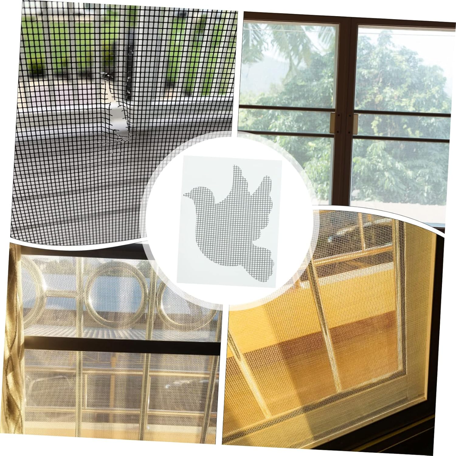 10Pcs Screen Repair Patch Kit Self-Adhesive Mesh Tape for Window and Door Screen Hole Repair for Small Hole Fixing image number 4