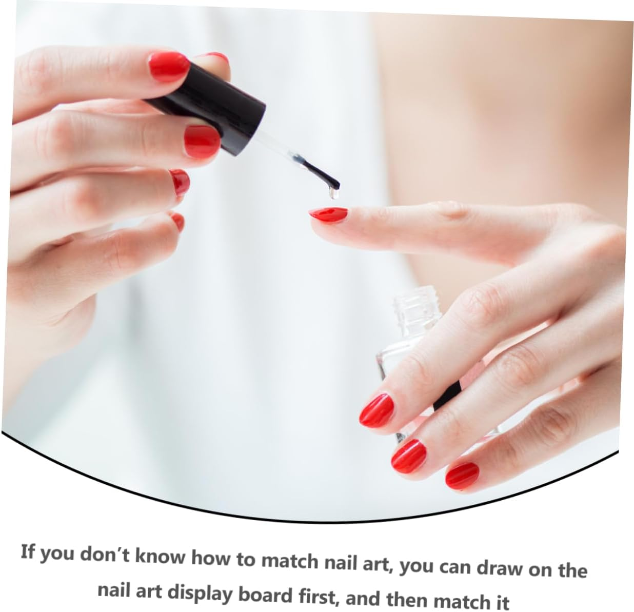 WOFASHPURET 160Pcs Nail Art Tips Display Nail Practice Tips Board Card Personal Use image number 2