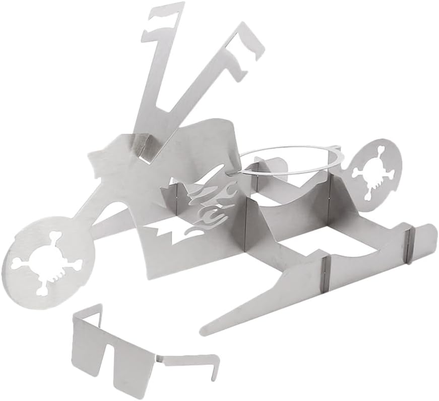 HANABASS Novelty Chicken Holder for Grill Foldable Stainless Steel Roaster Rack Stand for Grill Oven Smoker Whole Chicken Roaster, Silver image number 4