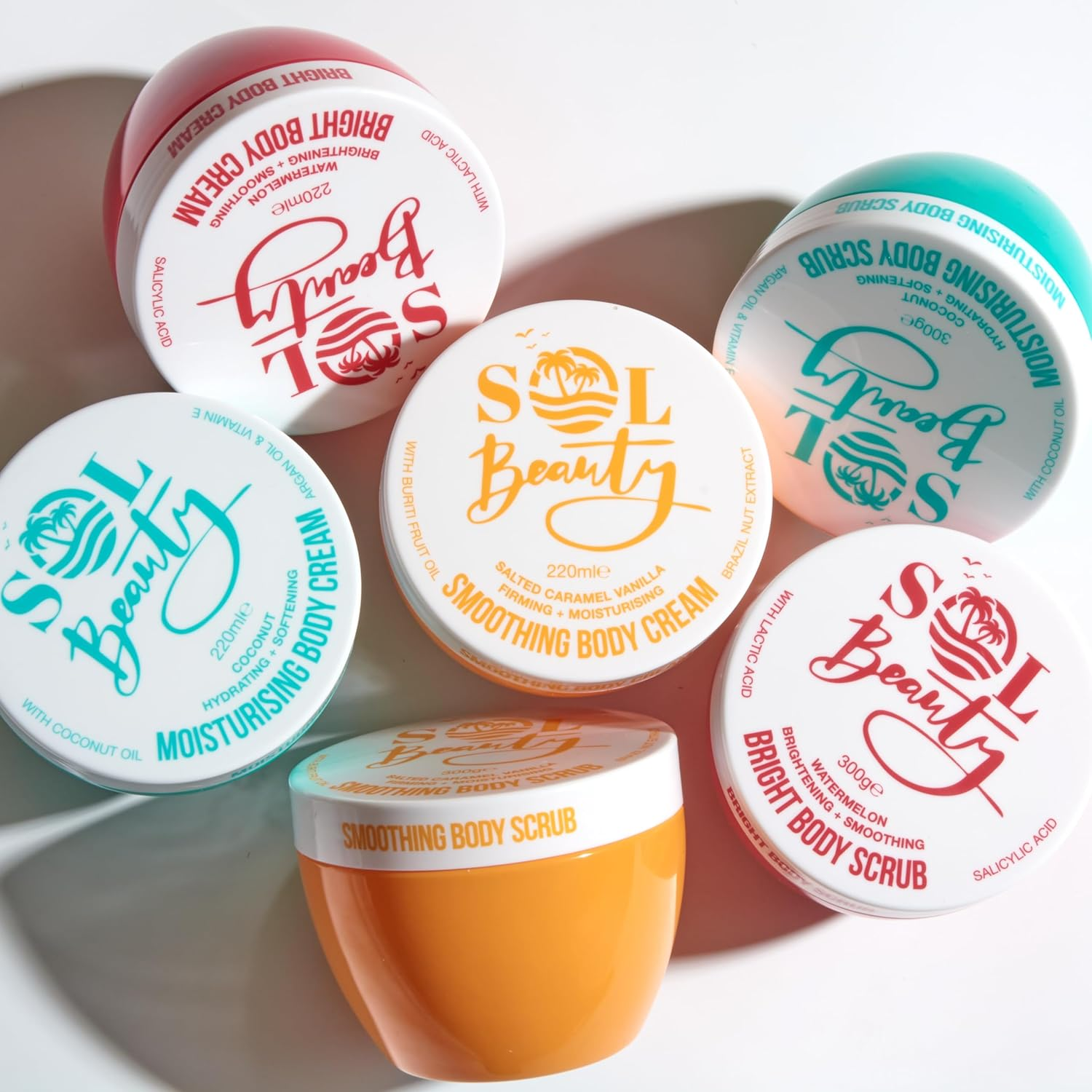 Sol Beauty Salted Caramel Vanilla Moisturising Body Cream with Brazil Nut and Buriti Fruit Oil, Firming and Moisturising Vegan Friendly Body Cream 220Ml image number 1