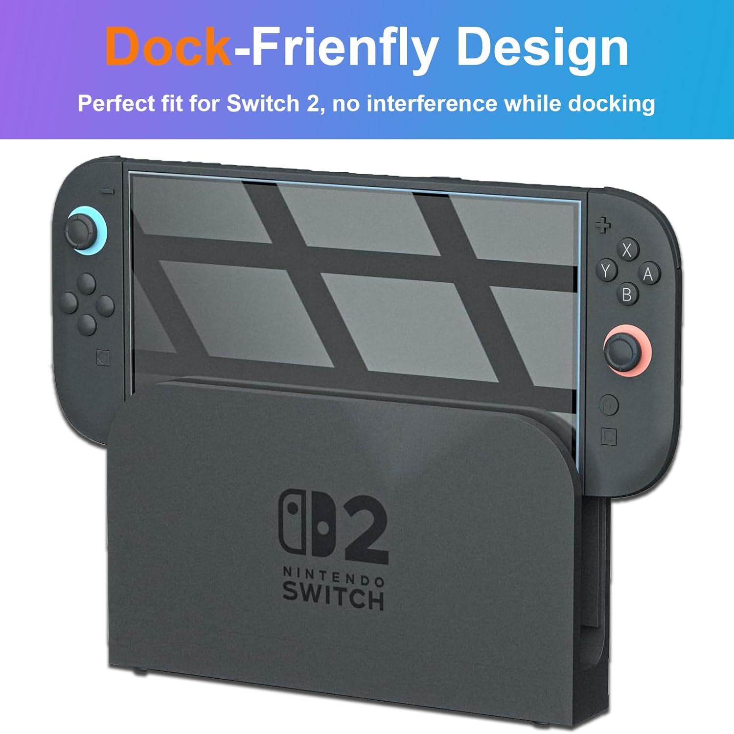 Caweet Screen Protector for Nintendo Switch 2 2025, 9H Hardness HD Tempered Glass Film Guard, 2 Pack - 2-Pack image number 3